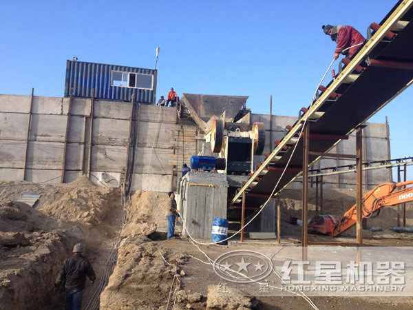 石子生產線中 石子生產線中