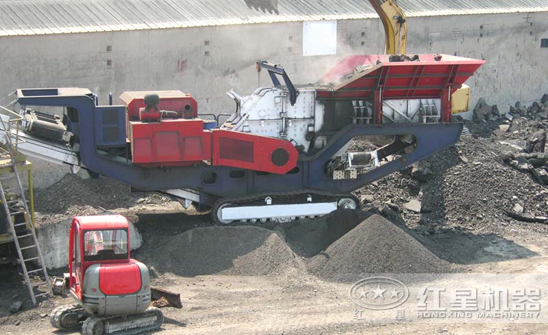 礦渣自制移動破碎機