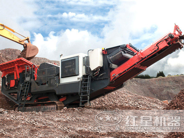河南紅星移動破碎站正在運作