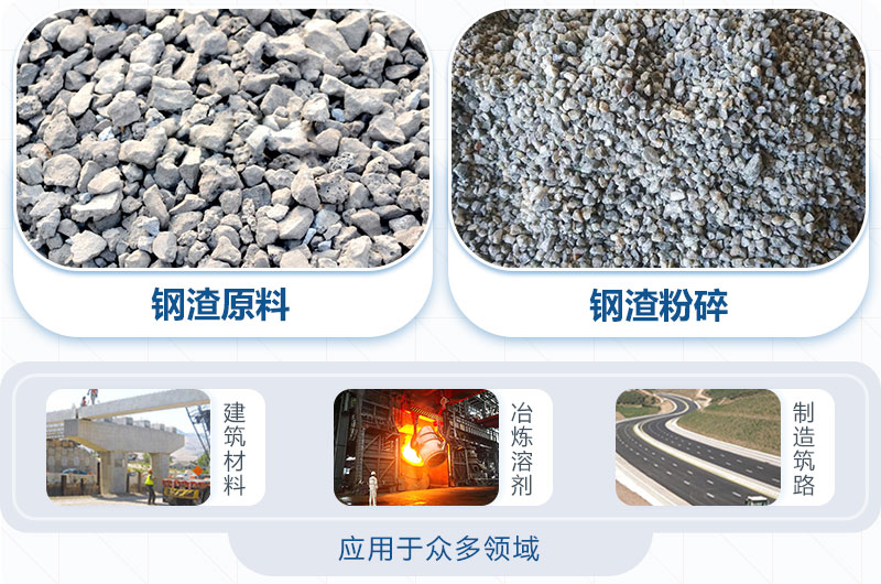 鋼渣破碎前后及應(yīng)用領(lǐng)域 鋼渣破碎前后及應(yīng)用領(lǐng)域