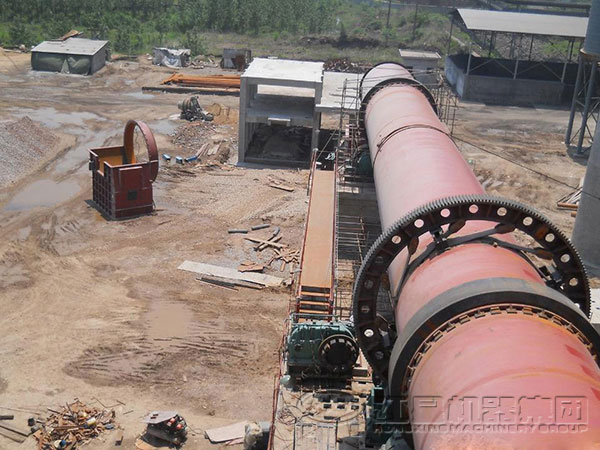 還原鐵回轉(zhuǎn)窯生產(chǎn)現(xiàn)場(chǎng)