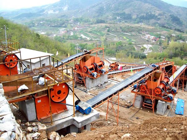 石子生產線現(xiàn)場圖