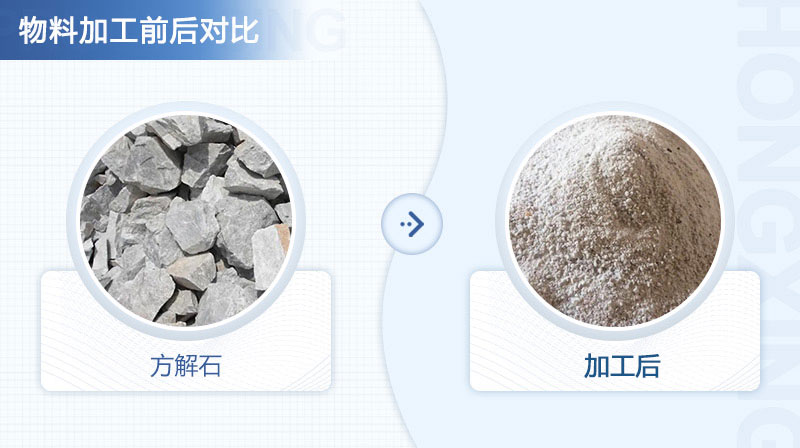 方解石加工前后對(duì)比圖 方解石加工前后對(duì)比圖