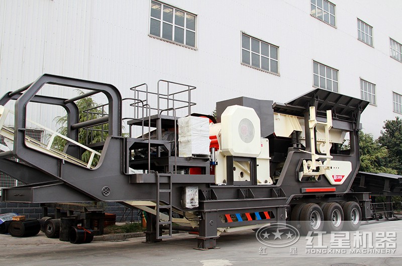 紅星機(jī)器移動打石子機(jī)設(shè)備展示