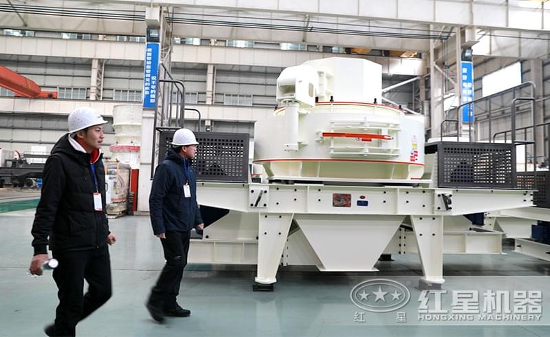 客戶到廠考察河卵石制砂機 客戶到廠考察河卵石制砂機