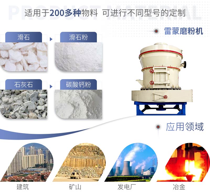 雷蒙粉磨機(jī)應(yīng)用領(lǐng)域廣